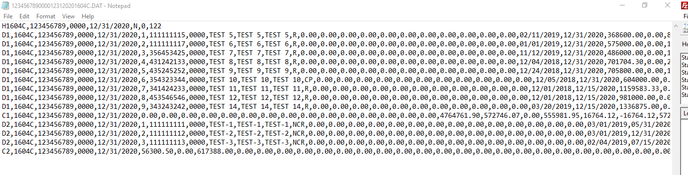 Accounting: BIR Dat File 2316 (csv output)