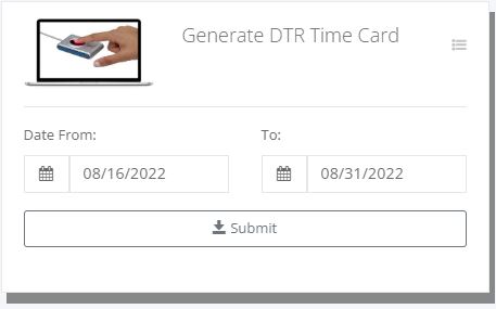 Online Inquiry: DTR Time Card