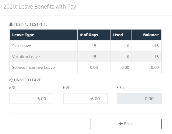 HRD: Last Pay (Unused leave)