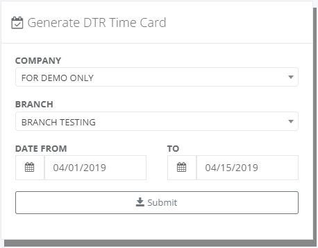 Timekeeping: Generate Time Cards