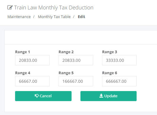 Maintenance: TRAIN Law Tax Deduction Monthly