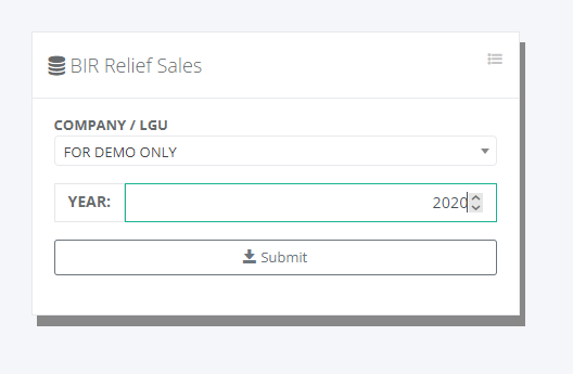 Accounting: BIR Relief Purchases (year)