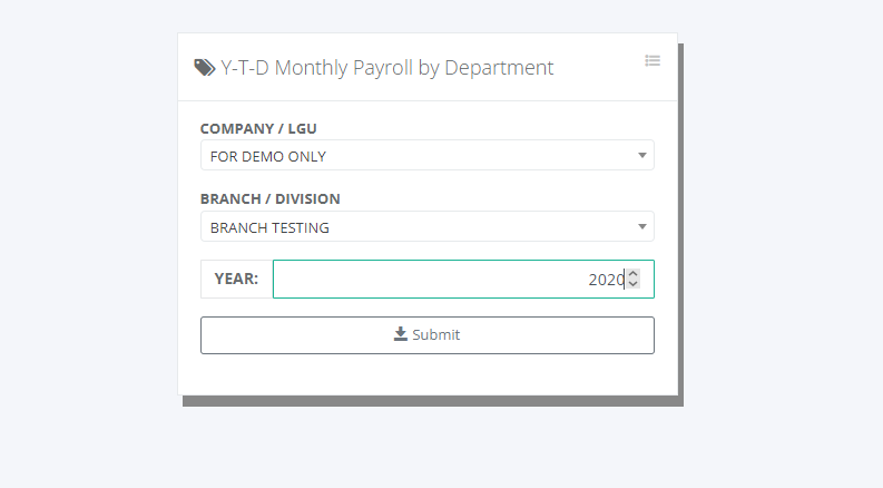 Payroll: Year-To-Date Monthly Payroll
