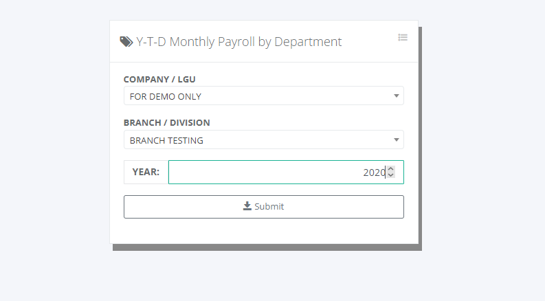 Executives: Year-To-Date Monthly Payroll