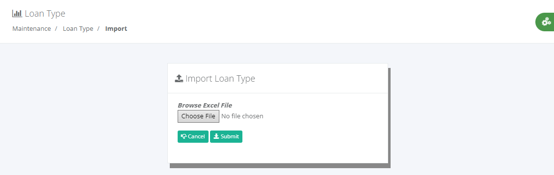 Maintenance: Import Excel to database