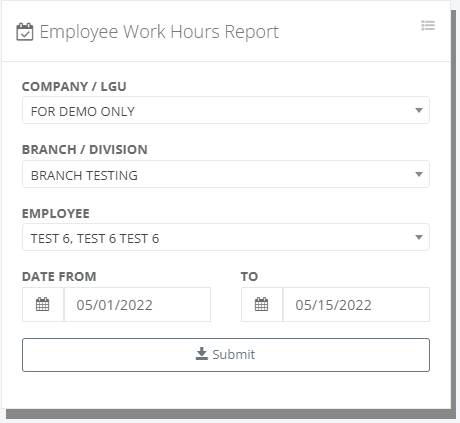 Project Charging: Daily Working Hours