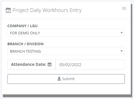 Project Charging: Daily Working Hours