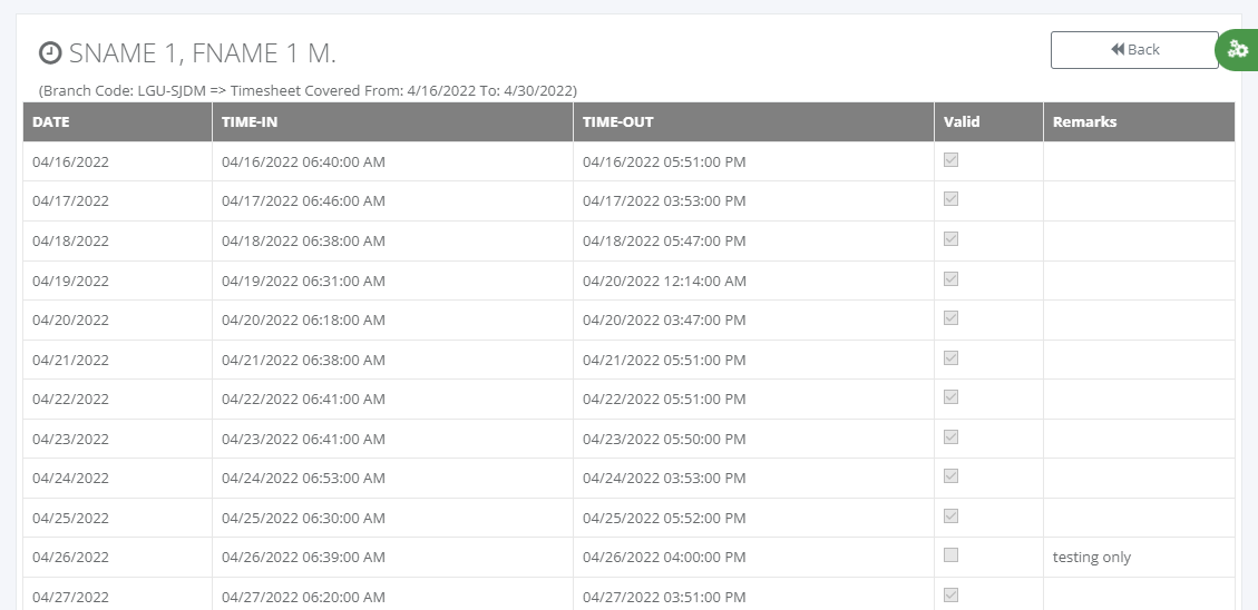 Timekeeping: Pending Status Invalid Editing (timesheet)