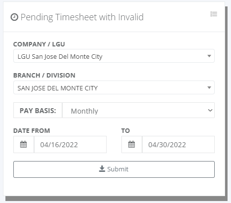 Timekeeping: Pending Status Invalid Editing