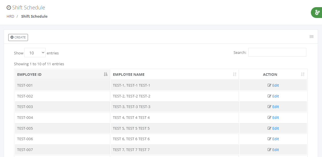 Tools: Shift Schedule